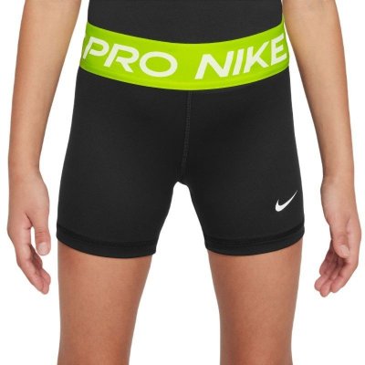 Nike Girls Pro 3in Shorts black/volt/white – Sleviste.cz