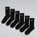 Nike U NK Eweryday Cush Crew 6 Pack černé