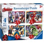 Ravensburger Avengers: Nejmocnější hrdinové země 4v1 12,16,20,24 dílků – Zboží Mobilmania