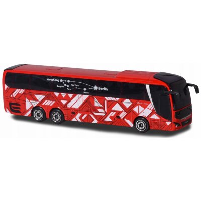 MAJORETTE CITY BUS MAN LION'S COACH L ČERVENÁ AUTOBUS NOVÝ MODEL 1:100