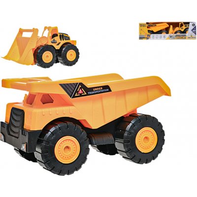 Mikro trading Auta stavební Bagr nakladač a stavební sklápěčka volný chod – Sleviste.cz