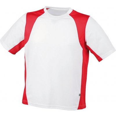 James & Nicholson pánské běžecké tričko Runnig-T JN306 červená bílá