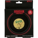 CurePink Tácky pod sklenice Stranger Things Phrases balení 4 ks 10x10cm – Sleviste.cz
