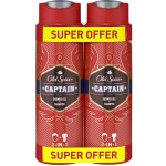 Old Spice Captain sprchový gel 2 x 400 ml dárková sada – Sleviste.cz