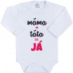 Body s potiskem New Baby máma plus táta rovná se JÁ – Sleviste.cz