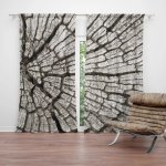 Závěsy Dřevo: 2 ks - 140x250 cm - Sablio – Hledejceny.cz