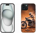 mmCase Gelové iPhone 15 Plus - kostra na motorce