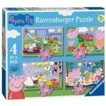 Ravensburger Prasátko Peppa: Zábavné dny 4v1 12,16,20,24 dílků – Zboží Dáma