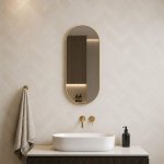 Baltica Aluma 45 x 90 cm oválný zlatá 5904107933603 – Hledejceny.cz