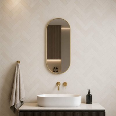 Baltica Aluma 45 x 90 cm oválný zlatá 5904107933603 – Hledejceny.cz