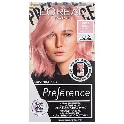 L'Oréal Paris Préférence Vivid Colors barva na vlasy na barvené vlasy na všechny typy vlasů 9,213 Rose Gold 60 ml – Zboží Mobilmania