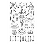 Tetovací obtisky Boho černé 13 x 8,5 cm – Zboží Mobilmania