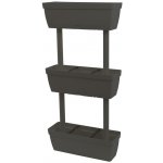 ArtPlast Vertikální květináč 3-vrstvý 50 cm antracit – Sleviste.cz