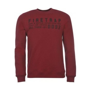 Firetrap Salva Crew Sweater Burgundy