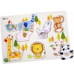 Teddies vkládačka/puzzle deskové obrysové zoo dřevo 30x21cm ve fólii – Sleviste.cz