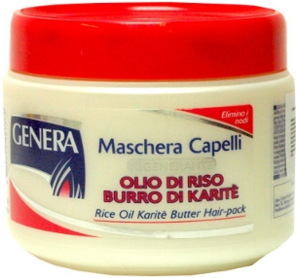 Genera Maschera Capelli Olio Di Riso Burro Di Karité regenerační vlasová  emulze s rýžovým olejem 500 ml | Srovnanicen.cz