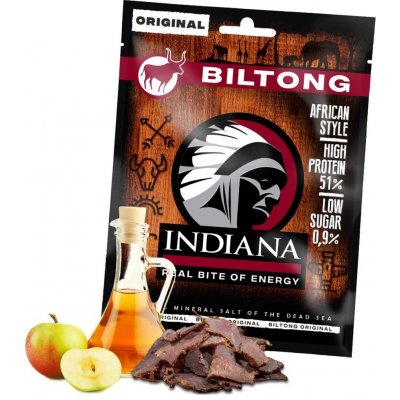 INDIANA Biltong Original sušené hovězí maso 80 g – Sleviste.cz