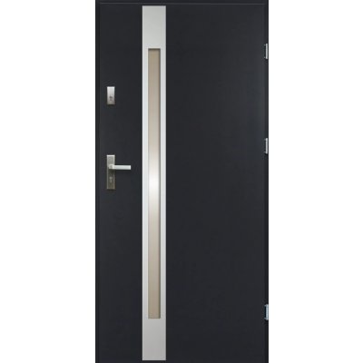 O.K. Doors Ocelové vchodové dveře Temida Antracit 80 x 205 cm – Sleviste.cz