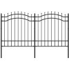 Pletiva SHUMEE Zahradní plot s hroty černý 165 cm, práškově lakovaná ocel