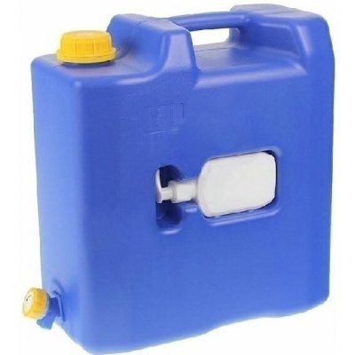 Vapol Kanystr na vodu 15 l (extra pevný) s plastovým kohoutem a zásobníkem na mýdlo, modrý – Zboží Mobilmania