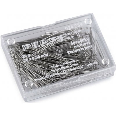 Stoklasa Celokovové špendlíky délka 26 mm nerezové nikl – Zboží Dáma