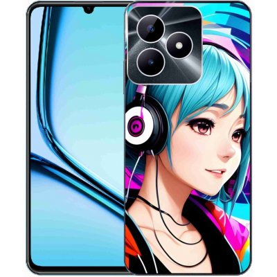mmCase Realme Note 50 Gelový kryt dívka se sluchátky – Zboží Živě