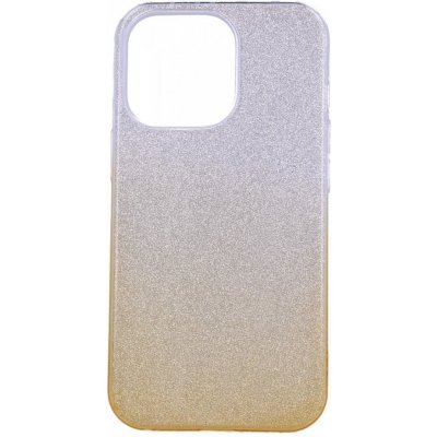 Pouzdro TopQ iPhone 13 Pro glitter stříbrno-oranžový
