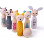 Bigjigs Toys Kuželky lesní zvířátka – Zboží Dáma