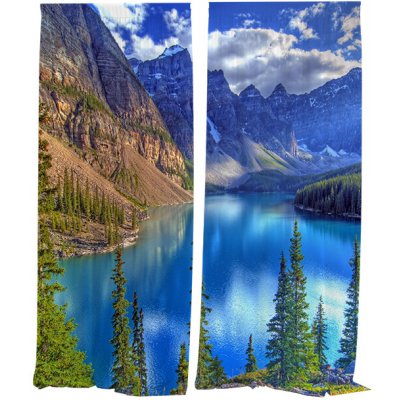 IMPAR Závěsy Rybník (Rozměr : 140x250, Materiál: Interlock) – Hledejceny.cz