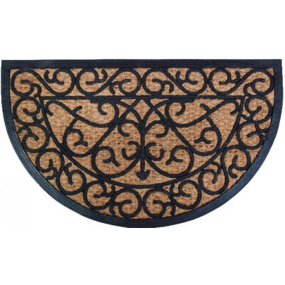 ESSCHERT DESIGN BEST FOR BOOTS půlkulatá s kokosovým vláknem a ornamenty černá 74,5 x 45 cm – Zboží Dáma