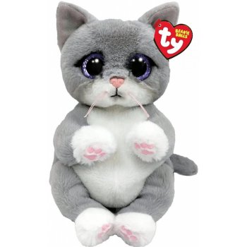 TY Beanie Babies Morgan šedá kočka 41055 15 cm