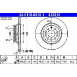 Brzdový kotouč ATE 24.0112-0210 (AT 412210) | Zboží Auto