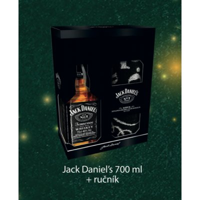 Jack Daniel's 40% 0,7 l (dárkové balení ručník) – Zboží Mobilmania