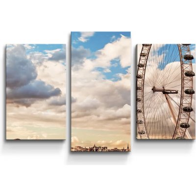 Sablio Obraz - 3-dílný London eye - 75x50 cm – Hledejceny.cz