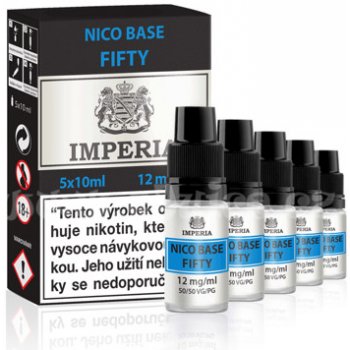 Nikotinová báze CZ IMPERIA 5x10ml PG50-VG50 12mg