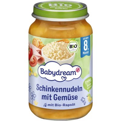 Babydream BIO šunkové nudle se zeleninou 220 g – Zboží Dáma