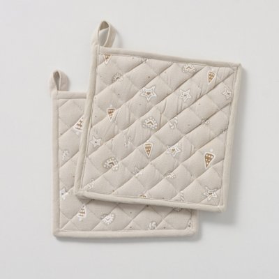 Boltze Home Bavlněné kuchyňské chňapky BAKERY 20 x 20 cm béžové – Zboží Mobilmania