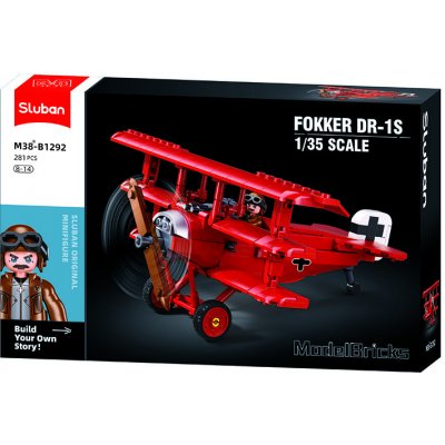 Sluban B1292 Trojplošník Fokker DR-1 1.35 – Zboží Dáma