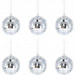 Laalu Ozdoby stříbrné lesklé disco koule 6 cm 6 ks – Hledejceny.cz