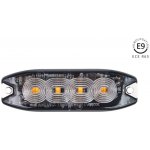 AMIO Výstražné osvětlení oranžové 4x3W LED R65 R10 12 / 24V IP67