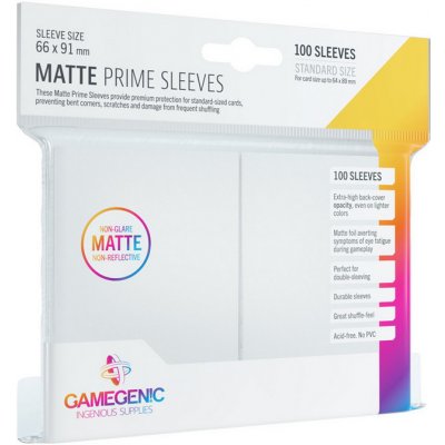 Gamegenic Matt Prime White 66 x 91 mm matné Obaly 100 ks – Zboží Mobilmania
