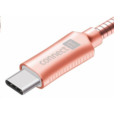 Connect IT CCA-5010-RG USB-C (Type C) - USB, 1m, růžově-zlatý – Zboží Mobilmania
