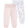 Kojenecké kalhoty a kraťasy Lupilu Dívčí kalhoty Jogger s BIO bavlnou 2 kusy vzor světle růžová