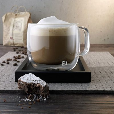 Zwilling Sorrento Plus skleničky na cappuccino s uchem 39500 113 2 x 450 ml