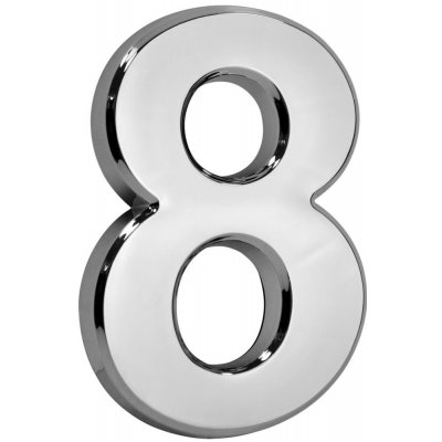 Strend Pro Číslo MagicHome ´8´, domovní, s lepicí páskou, stříbrné, 70x100 mm, ABS ST2212486 – HobbyKompas.cz