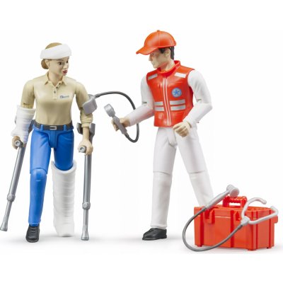 BRUDER 62710 Set zdravotnický záchranář 2 figurky s doplňky plast br62710 1:16 – Zboží Mobilmania