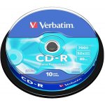 Verbatim CD-R 700MB 52x, spindle, 10ks (43437) – Sleviste.cz