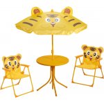Progarden zahradní nábytek dětský stůl 2 židle + slunečník motiv tygr KO-FF1000100 – Zbozi.Blesk.cz