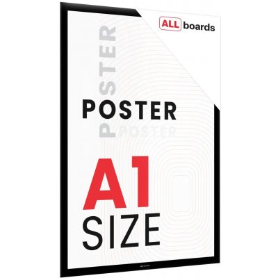 Allboards FRAME_A1BK Plakátový rám A1 OWZ – černý – Zboží Dáma