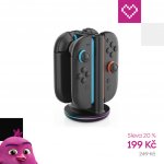iPega SW2051 Nabíjecí Stanice s RGB pro JoyCon Ovladače Nintendo Switch 2 Black – Sleviste.cz